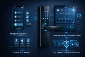 User Management
Multiple user profiles
Time-based and scheduled access
Easy addition or removal of users