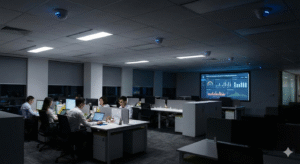 Occupancy & Sensor Automation
Motion and occupancy sensors
Automatic on/off based on room usage
Daylight-based lighting adjustment