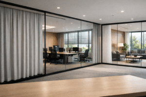 Zone & Scene Control
Zone-wise curtain control for cabins and departments
Preset scenes for meetings, presentations, and work hours
Custom automation for different office zones